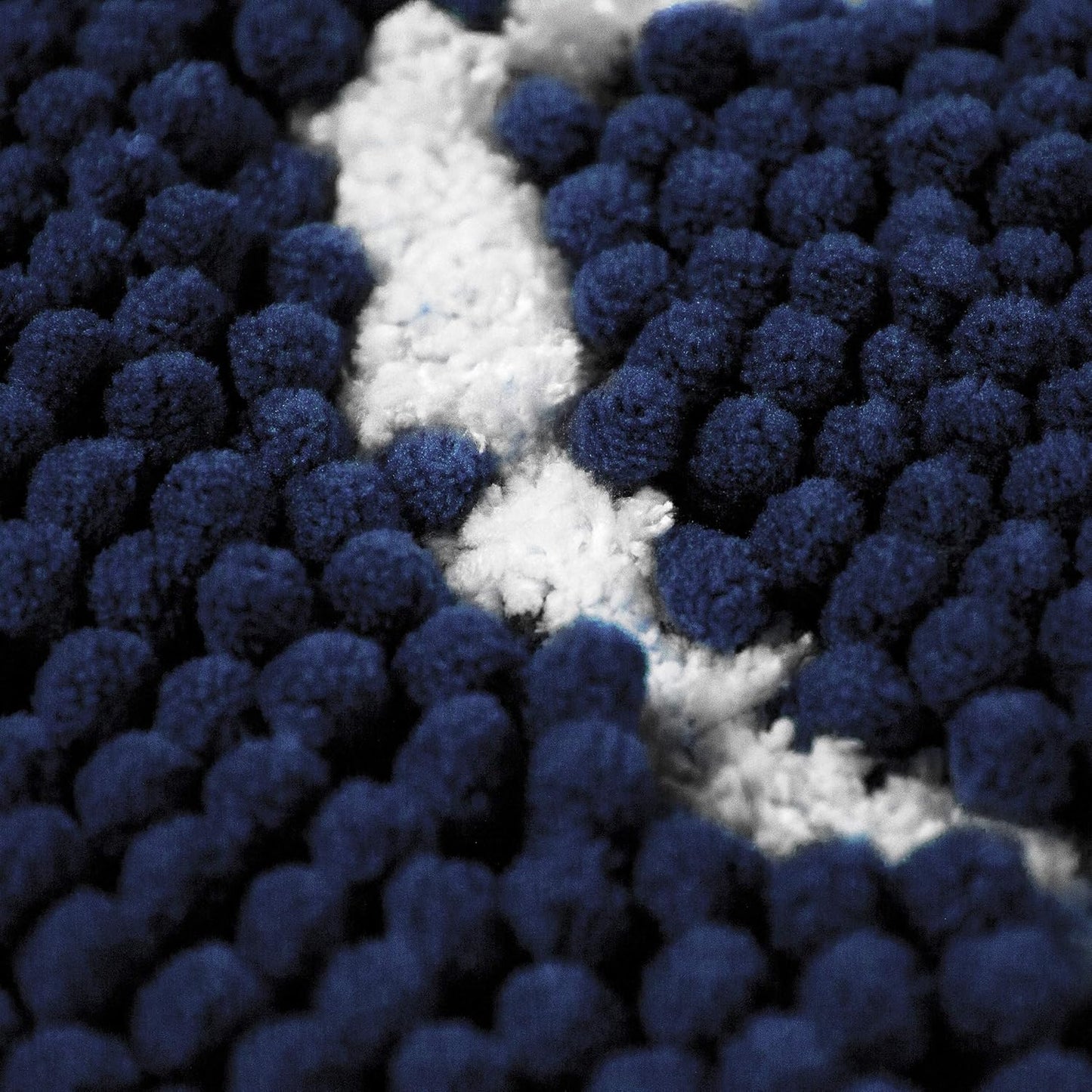 Microfiber Dog Mat for Muddy Paws, 36" X 26" Navy Blue with Paw Print - Absorbent, Quick-Drying, Washer and Dryer Safe - Non-Slip Rubber Backed Pet Cleaning Mat, Large